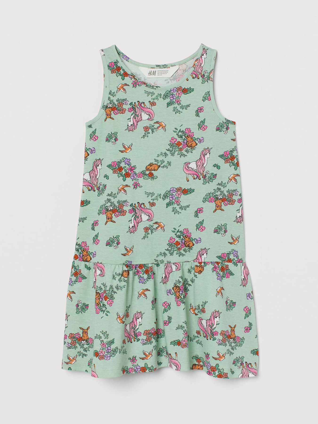 Платье миди H&M модель 8705304ral_Светло-зеленый Фото