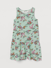 Платье миди H&M модель 8705304ral_Светло-зеленый Фото