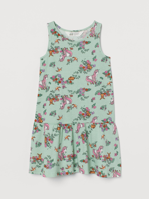 Платье миди H&M модель 8705304ral_Светло-зеленый Фото