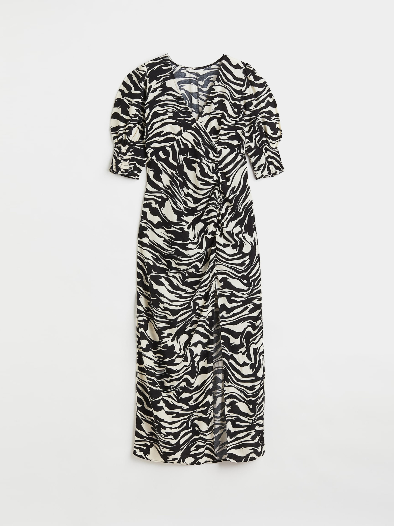 Платье миди H&M модель 10884196wer_Черно-белый Фото