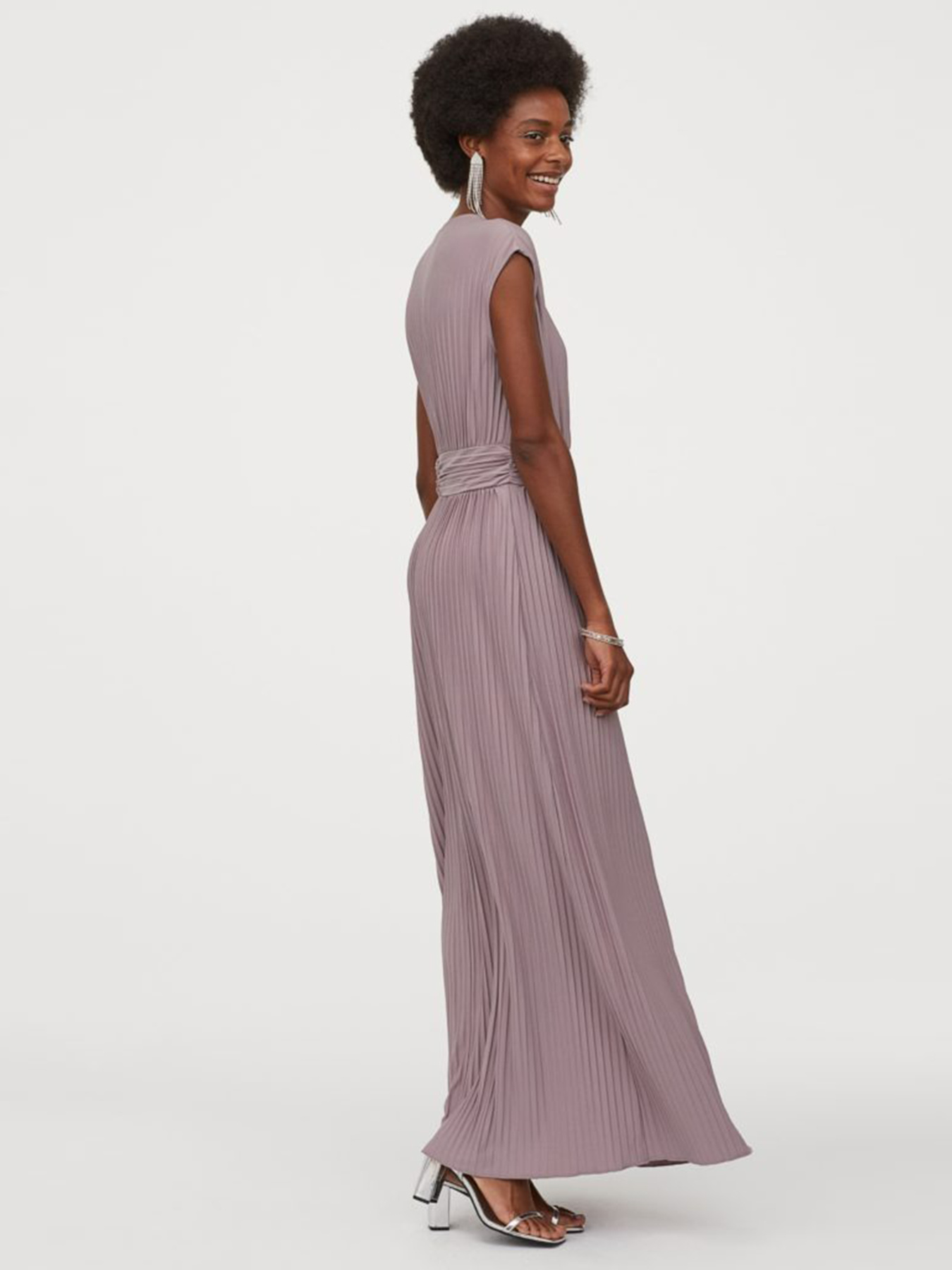 Платье макси H&M модель 8065061wer_Сиреневый Фото