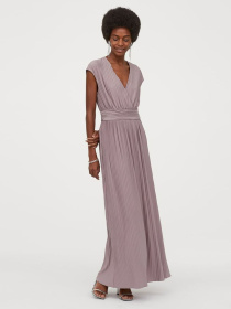 Платье макси H&M модель 8065061wer_Сиреневый Фото