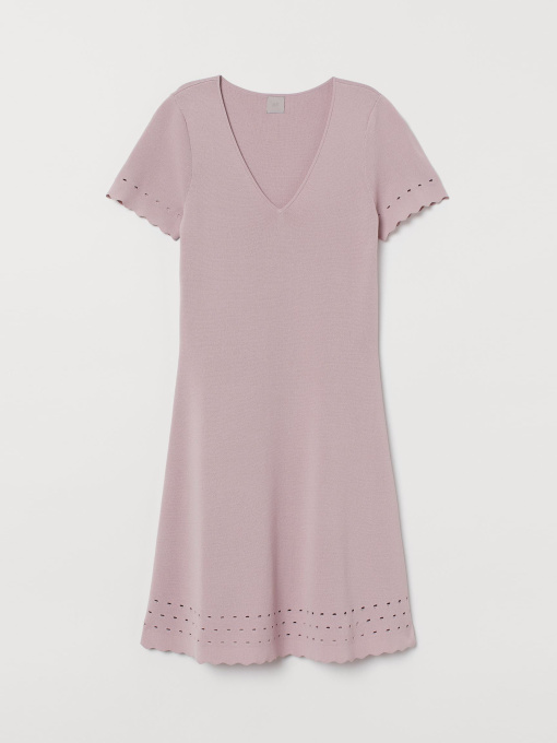 Платье мини H&M модель 8483551wer_Розовый Фото