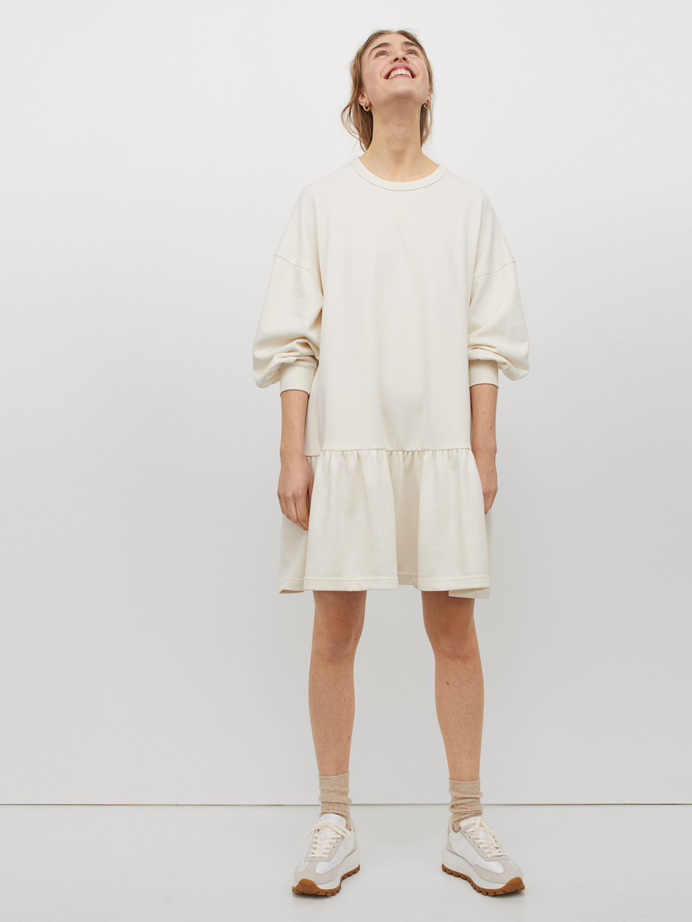 Платье мини H&M модель 9030962wer_Кремовый Фото