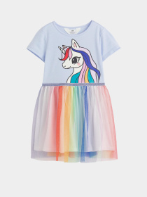 Сукня міді H&M модель 9318966kwer_Голубой Фото