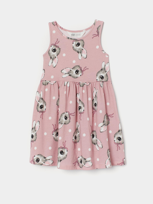 Платье миди H&M модель 8705303kwer_Розово-серый Фото