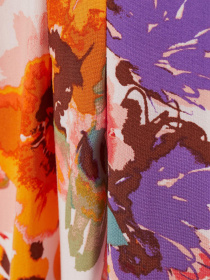 Платье миди H&M модель 8630001wer_Светло-розовый в цветы Фото