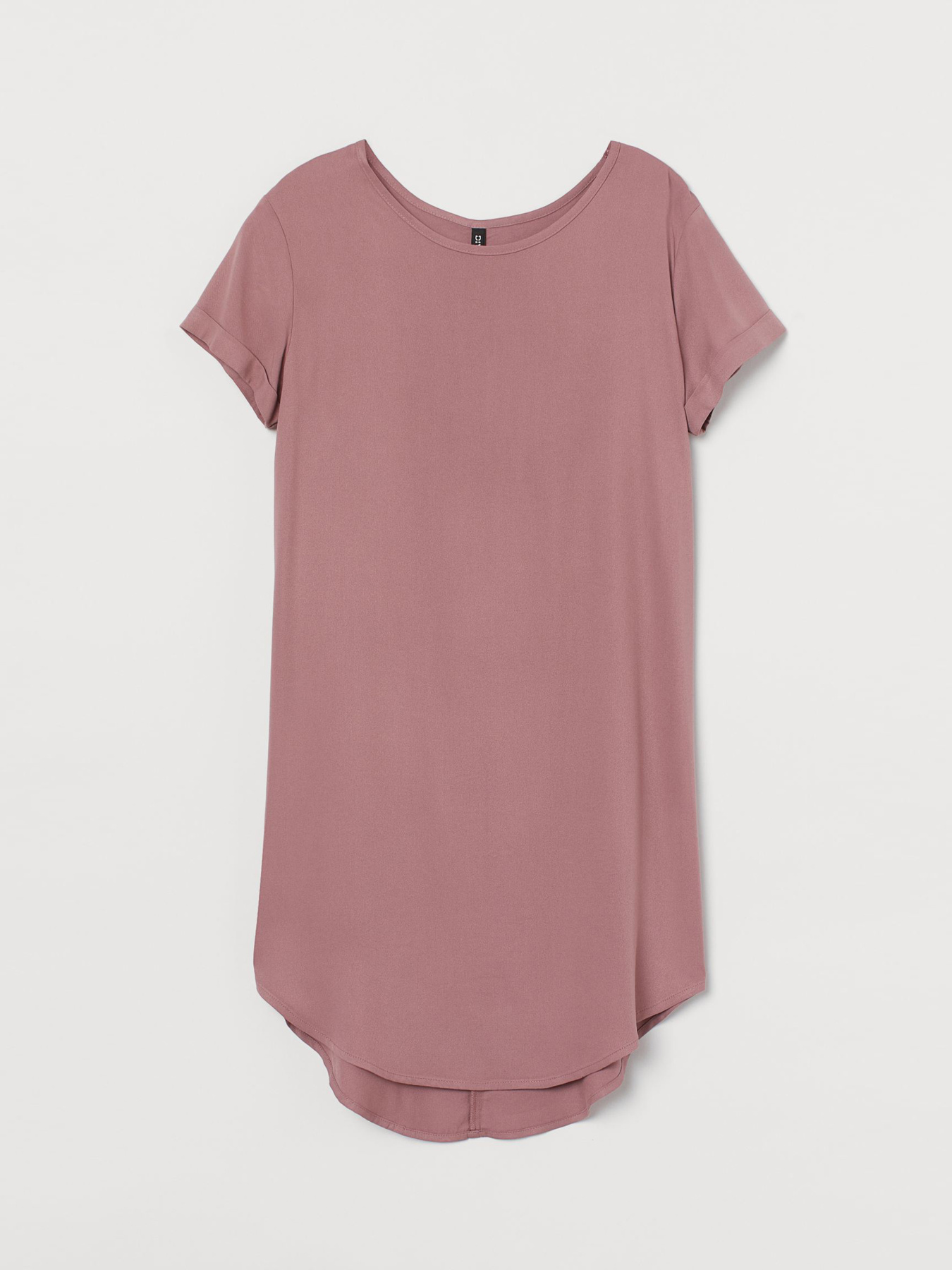 Платье-футболка H&M модель 8436871wer_Пудровый Фото