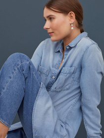 Платье мини H&M модель 9297514wer_Голубой Фото