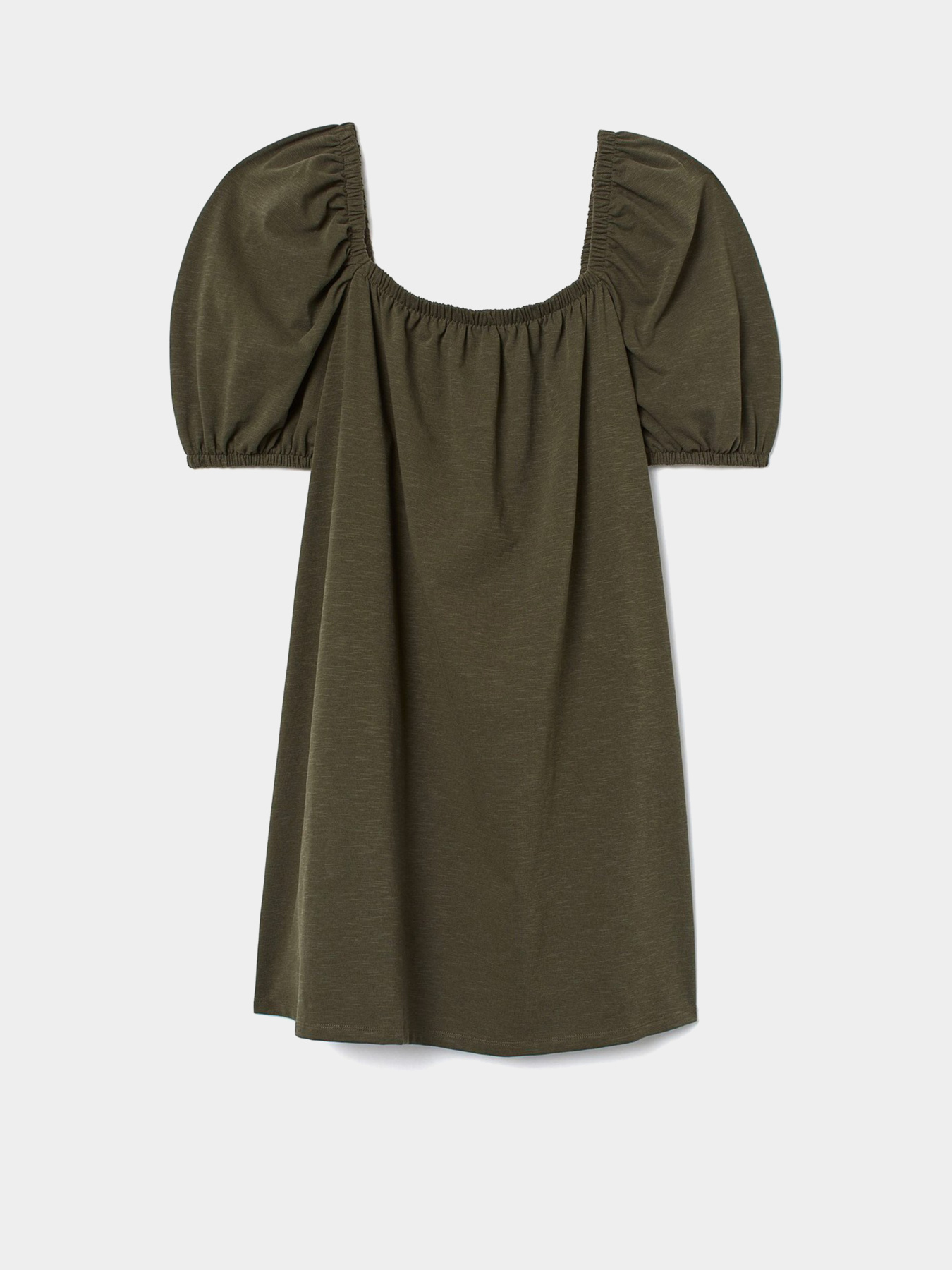 Платье мини H&M модель 8568481wer_Хаки Фото