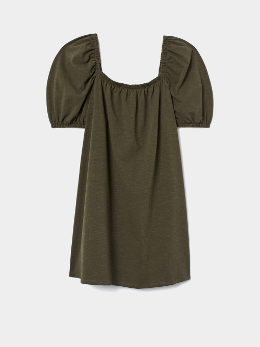 Платье мини H&M модель 8568481wer_Хаки Фото