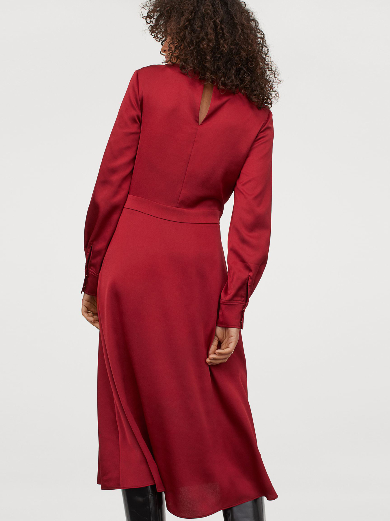 Сукня міді H&M модель 9047522wer_Бордовый Фото