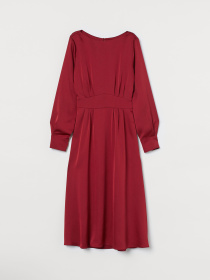 Сукня міді H&M модель 9047522wer_Бордовый Фото