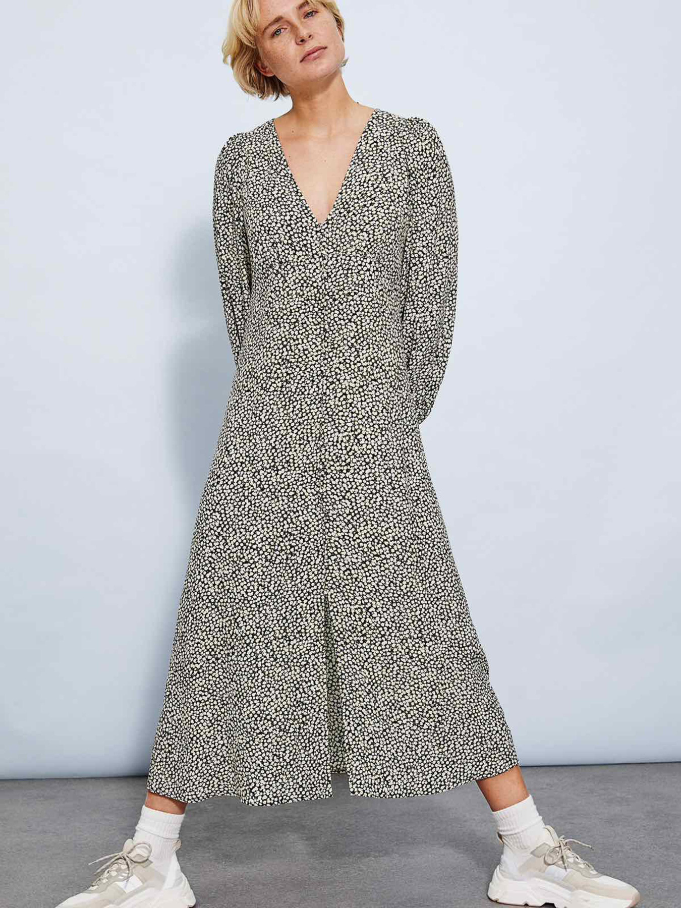 Платье макси H&M модель 9534163wer_Комбинированный Платье макси H&M модель 9534163wer_Комбинированный Фото