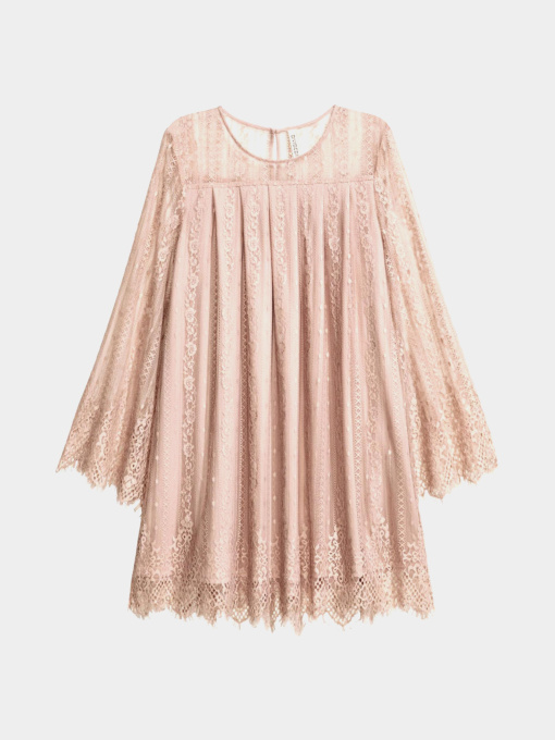 Платье мини H&M модель 4242384wer_Бежевый Фото