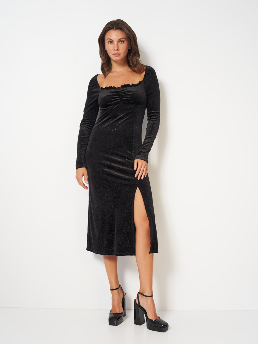 Платье миди Monki модель 6548527wer_Черный Фото