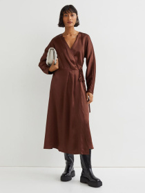 Платье миди H&M модель 10126940wer_Коричневый Фото