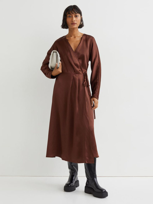 Платье миди H&M модель 10126940wer_Коричневый Фото