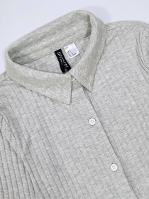 Платье мини H&M модель 9946052wer_Светло-серый Платье мини H&M модель 9946052wer_Светло-серый Фото