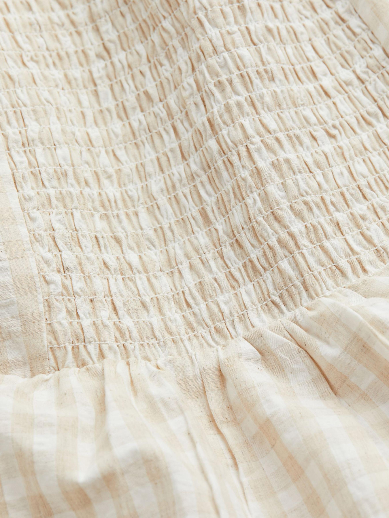 Платье мини H&M модель 10638805wer_Бело-бежевый Фото