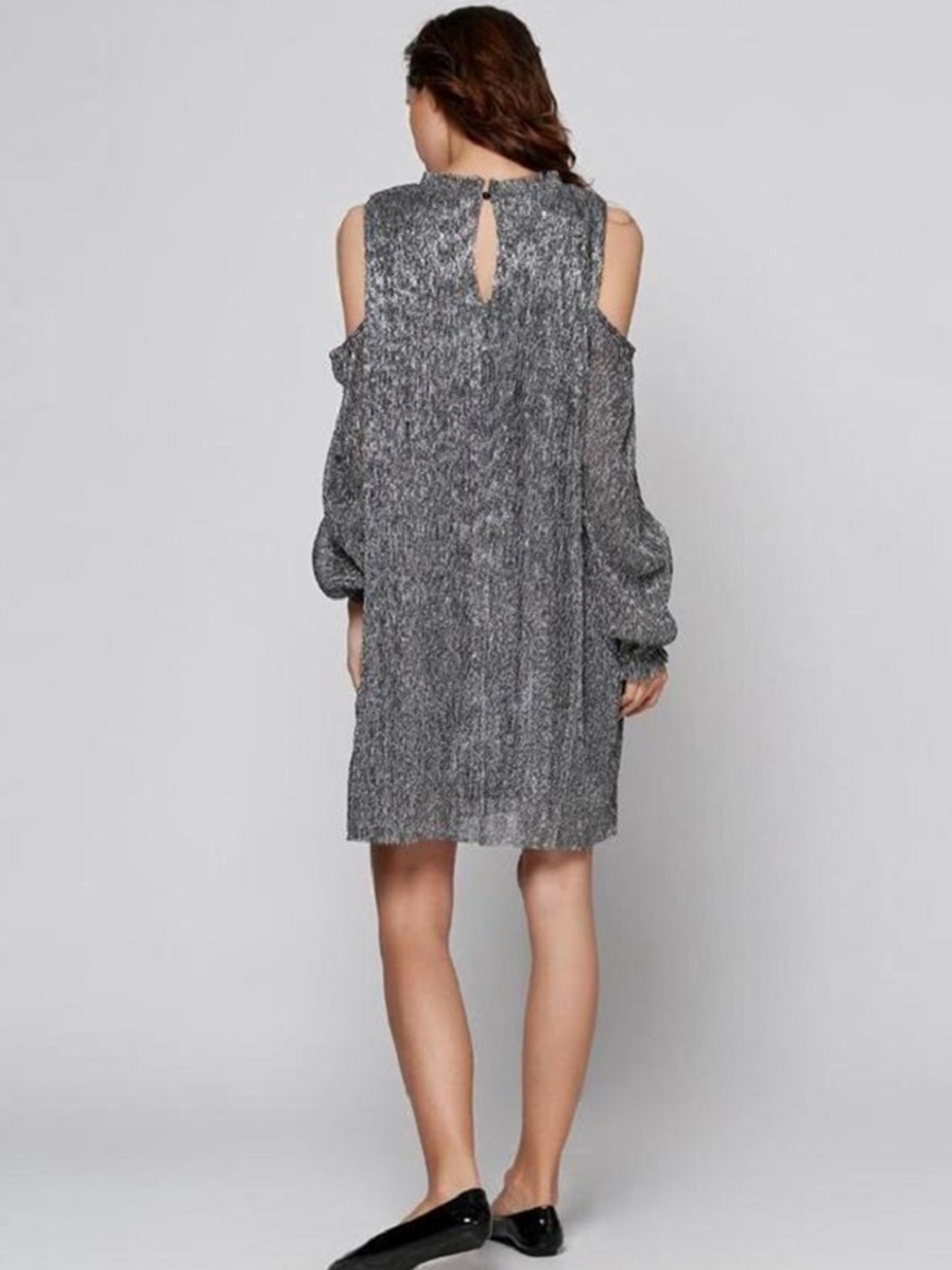 Платье мини H&M модель 6958143wer_Серебристый Фото