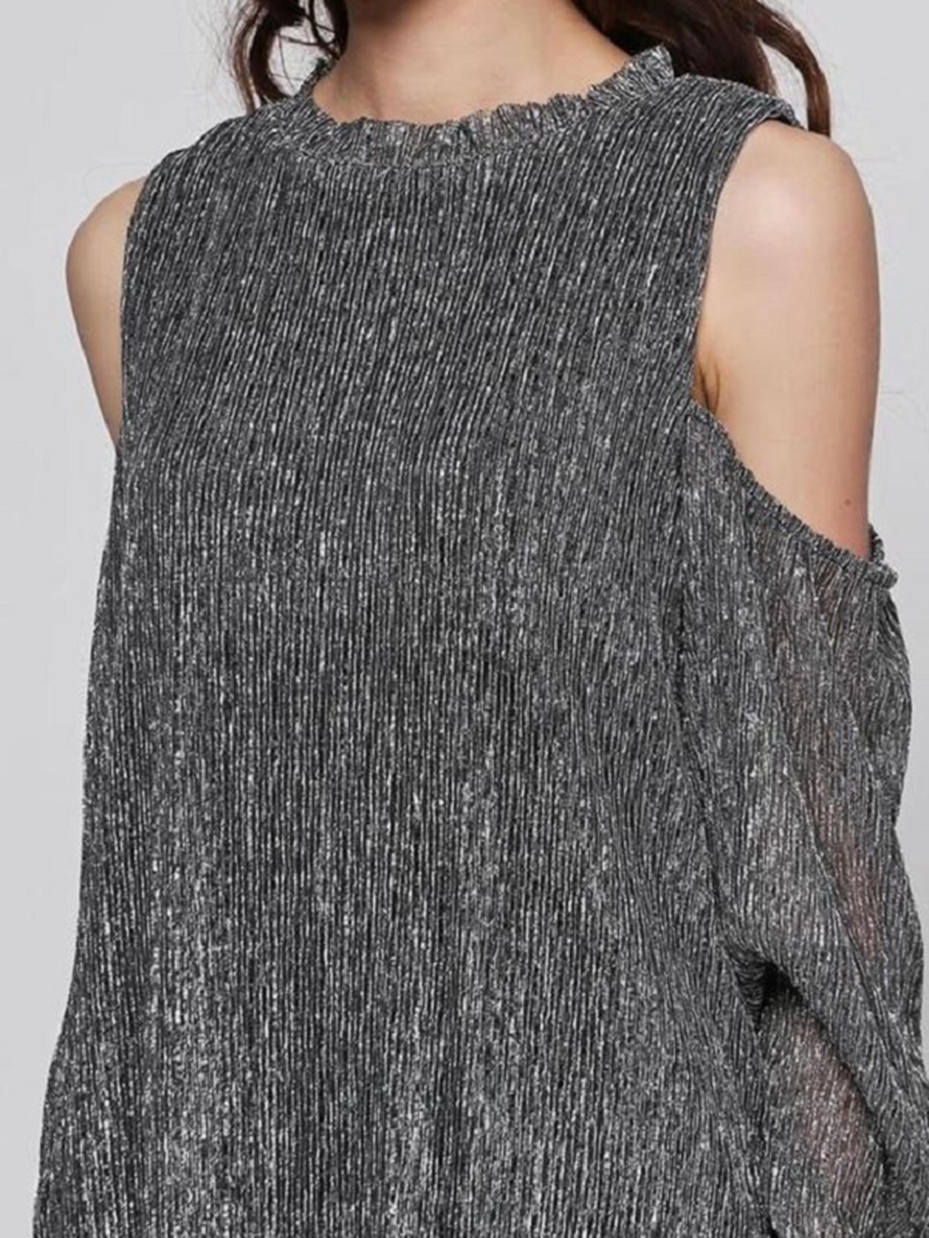 Платье мини H&M модель 6958143wer_Серебристый Фото