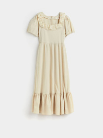 Платье миди H&M модель 10644205wer_Светло-бежевый Фото