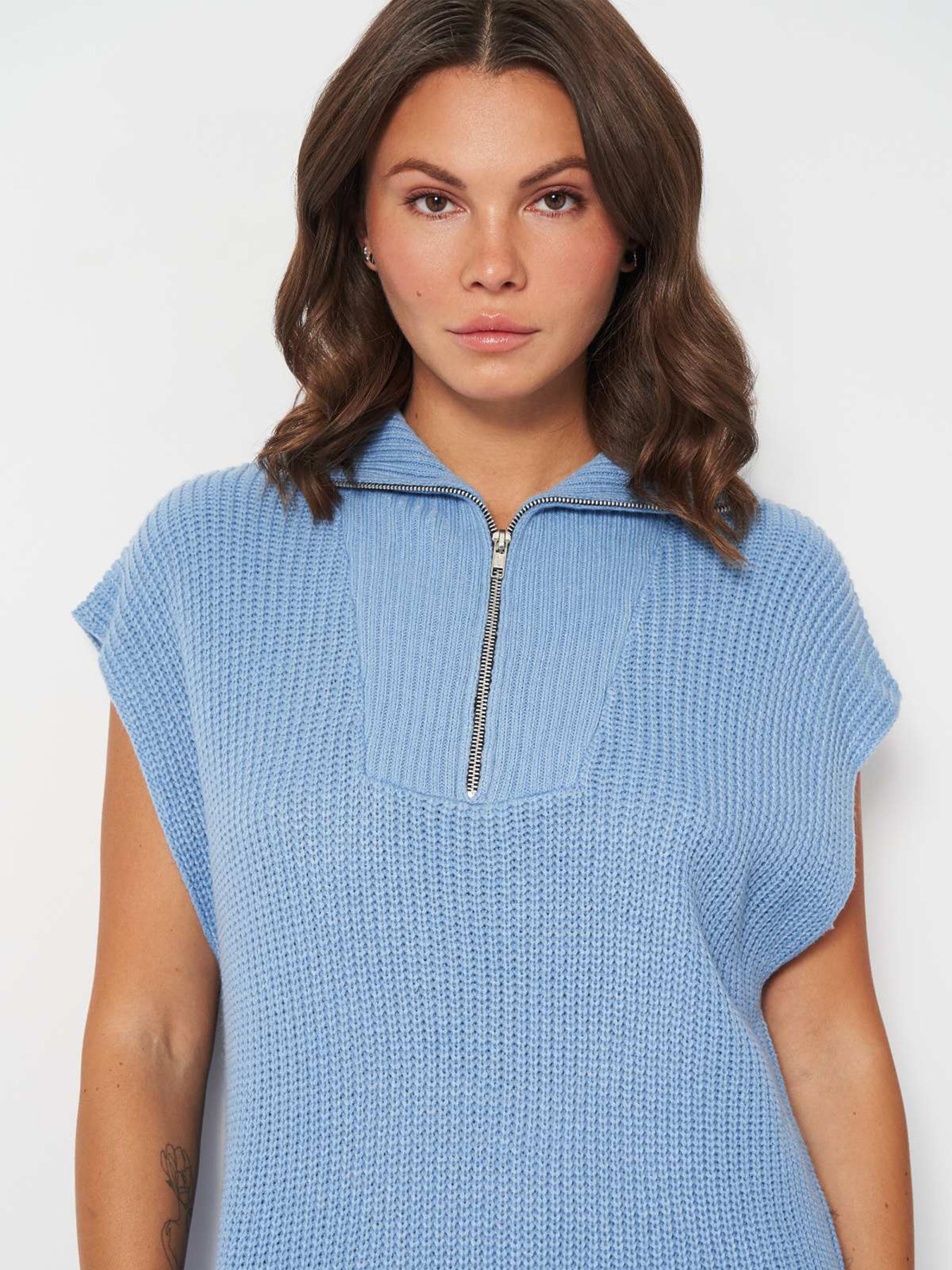 Платье миди Monki модель 3362478wer_Голубой Фото