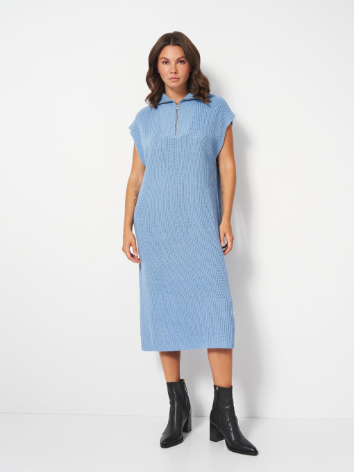 Платье вязаное модель 3362478wer_Голубой Фото