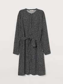 Сукня міні H&M модель 8222031wer_Черно-белый в горошек Фото
