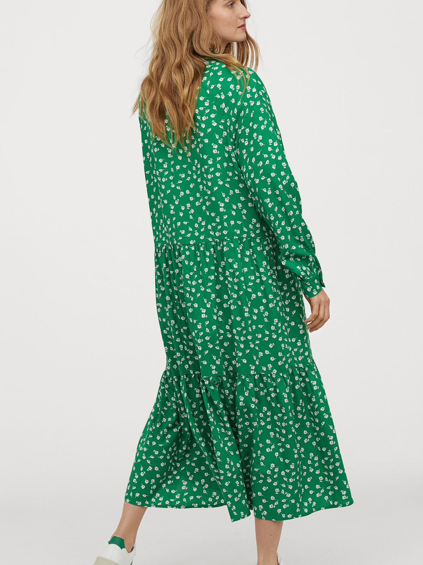 Платье миди H&M модель 8387871wer_Зеленый Фото