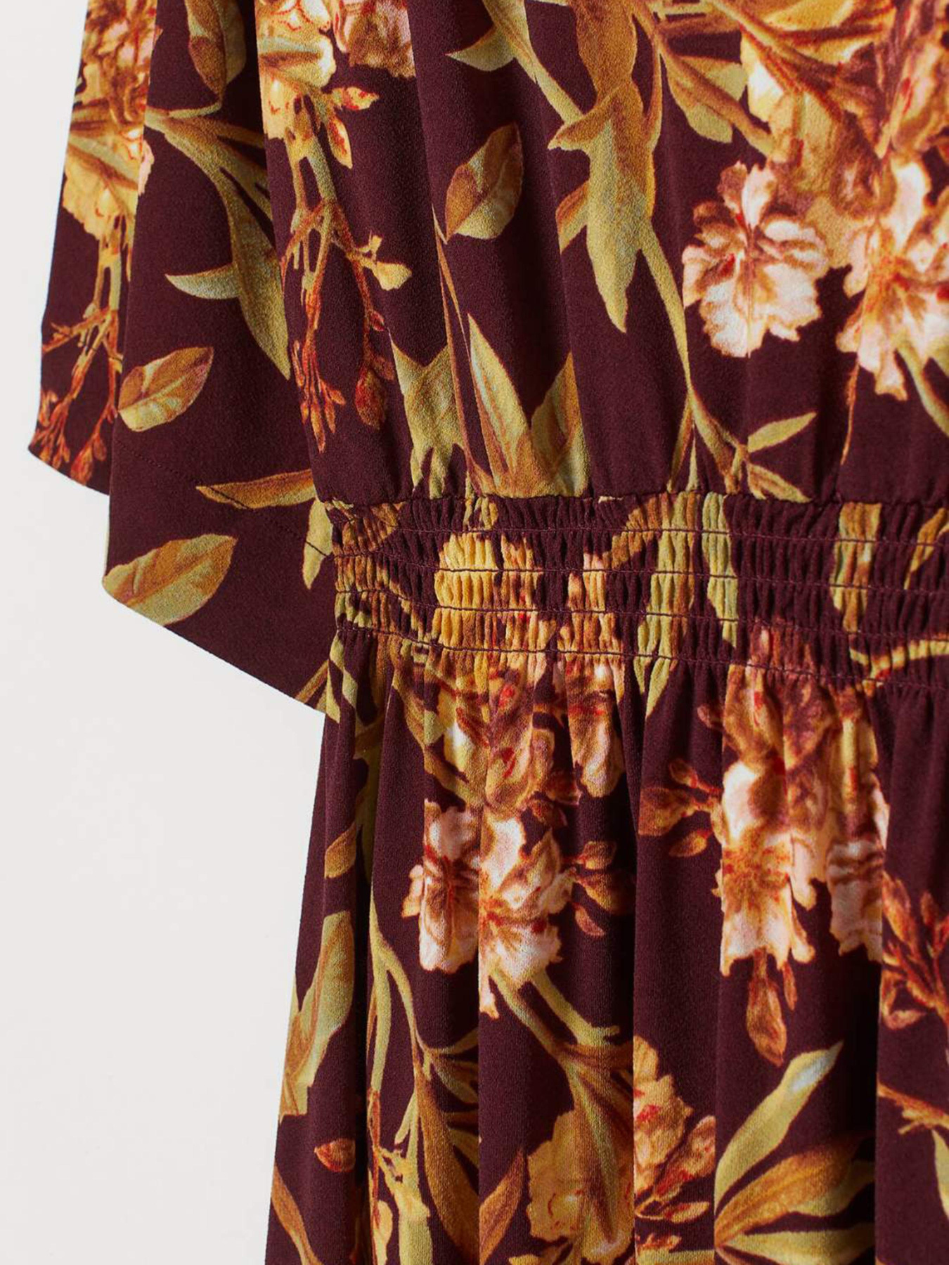 Платье миди H&M модель 7935891wer_Бордовый Фото