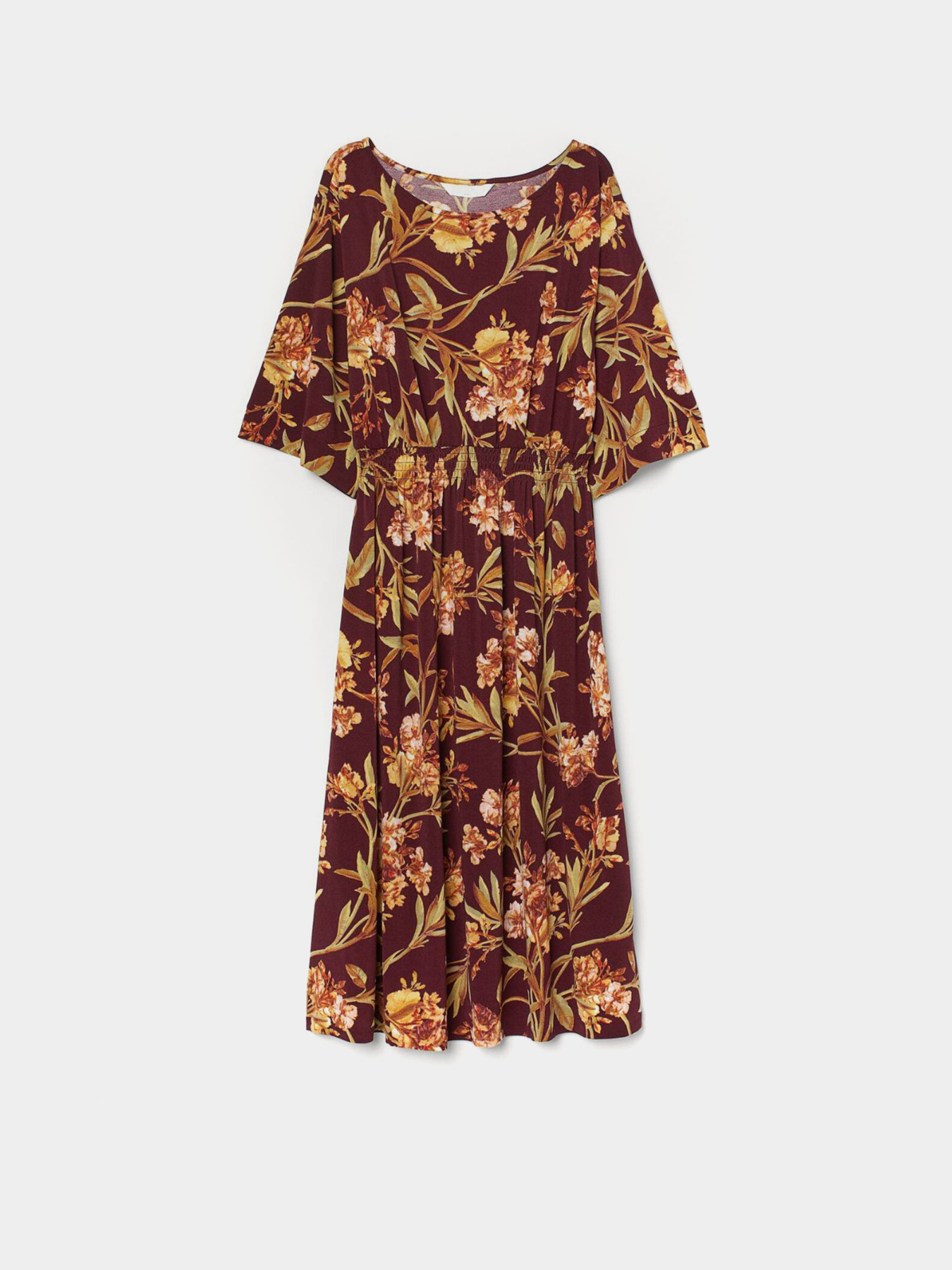 Платье миди H&M модель 7935891wer_Бордовый Фото