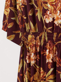 Платье миди H&M модель 7935891wer_Бордовый Фото