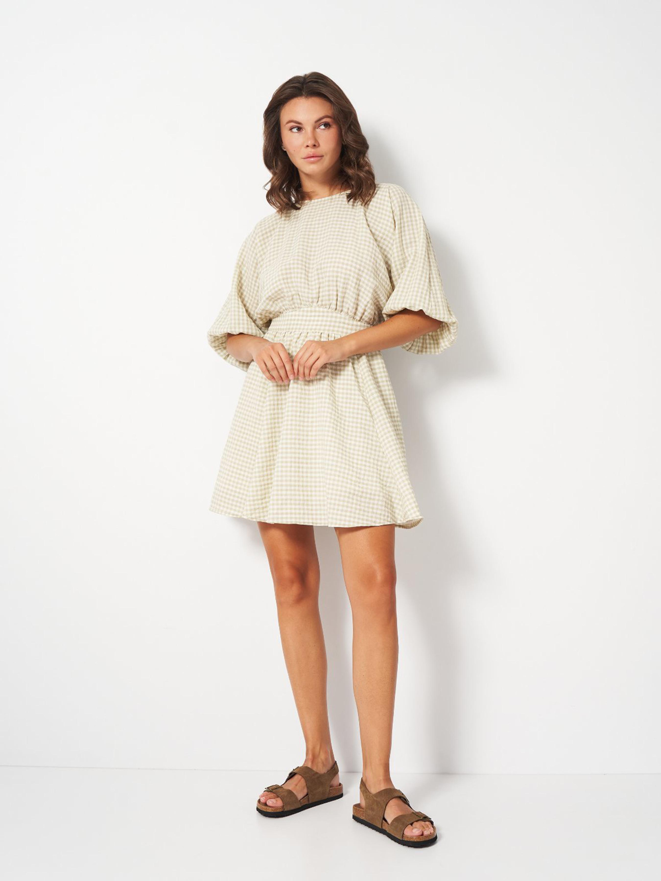 Платье мини H&M модель 2585341wer_Светло-зеленый Фото