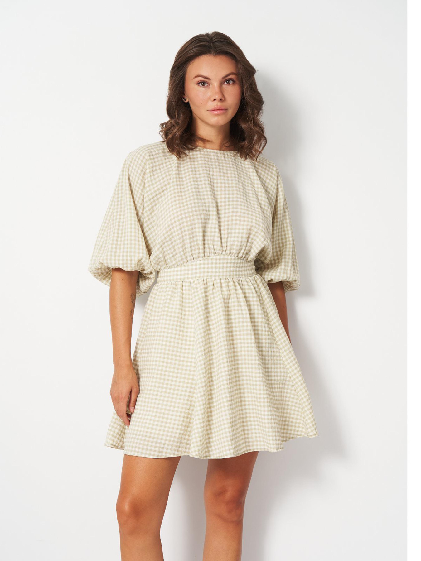 Платье мини H&M модель 2585341wer_Светло-зеленый Фото