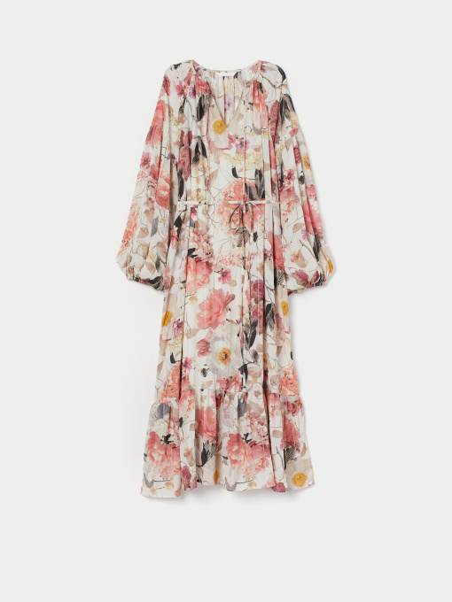 Платье миди H&M модель nlk8957061wer_Комбинированный Фото