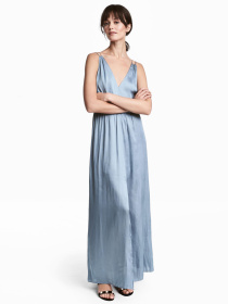 Платье макси H&M модель 4946785wer_Серо-голубой Фото