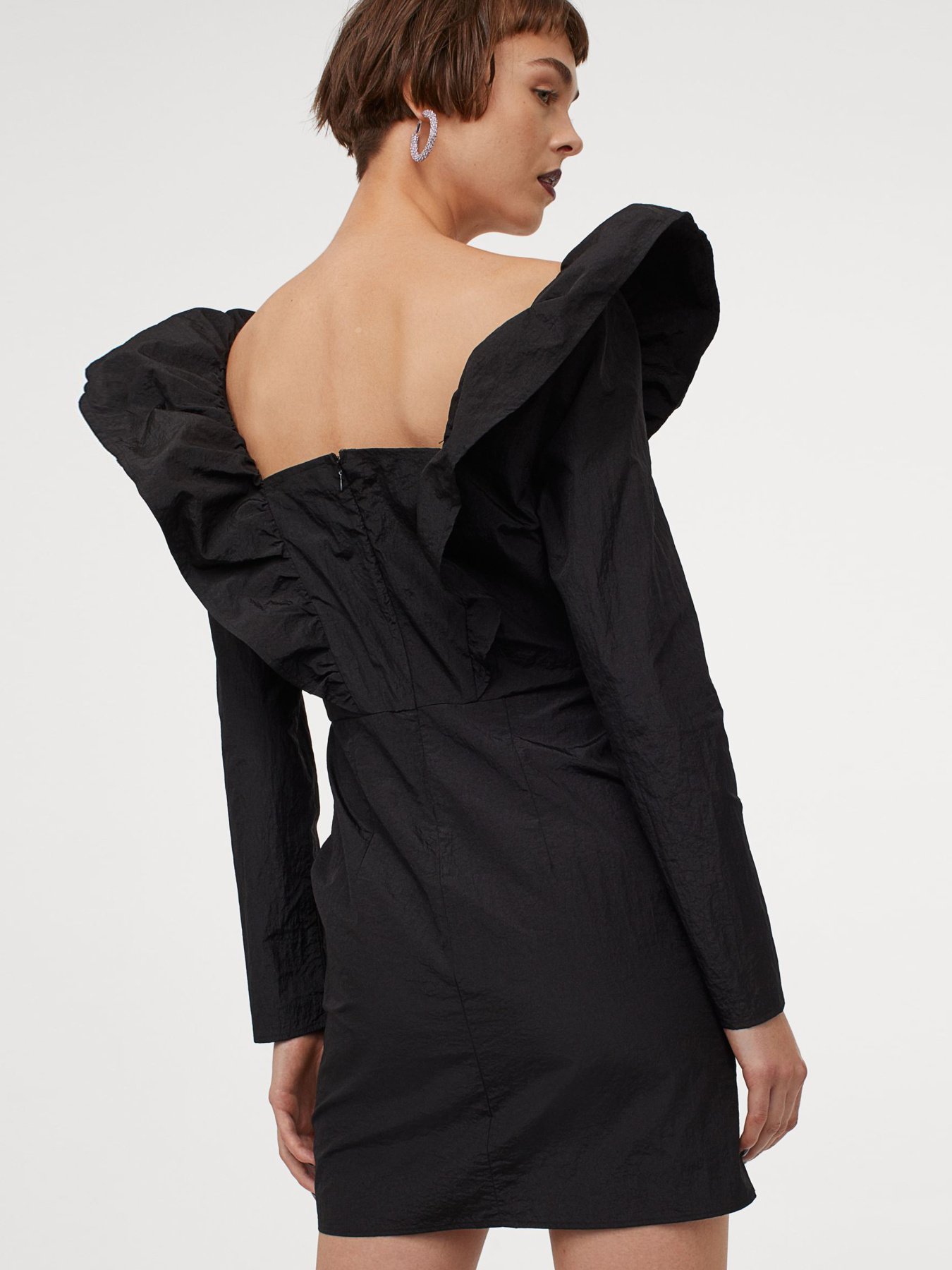 Платье мини H&M модель 9282762wer_Черный Фото