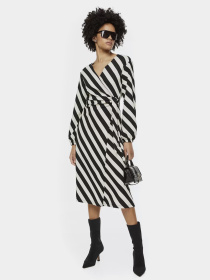 Платье миди H&M модель 1155349wer_Черно-белый Фото