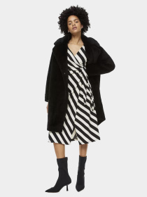 Платье миди H&M модель 1155349wer_Черно-белый Фото