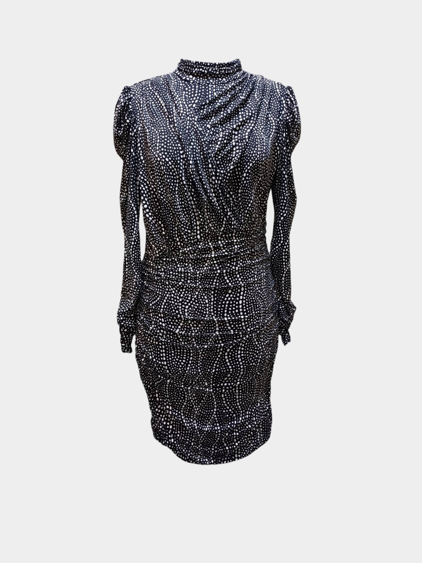 Платье миди H&M модель 2563983wer_Черно-белый Фото