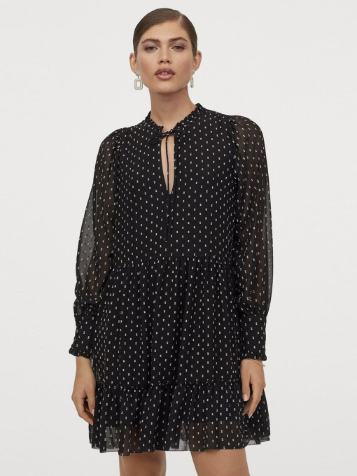 Платье мини H&M модель 8251951wer_Черный Фото