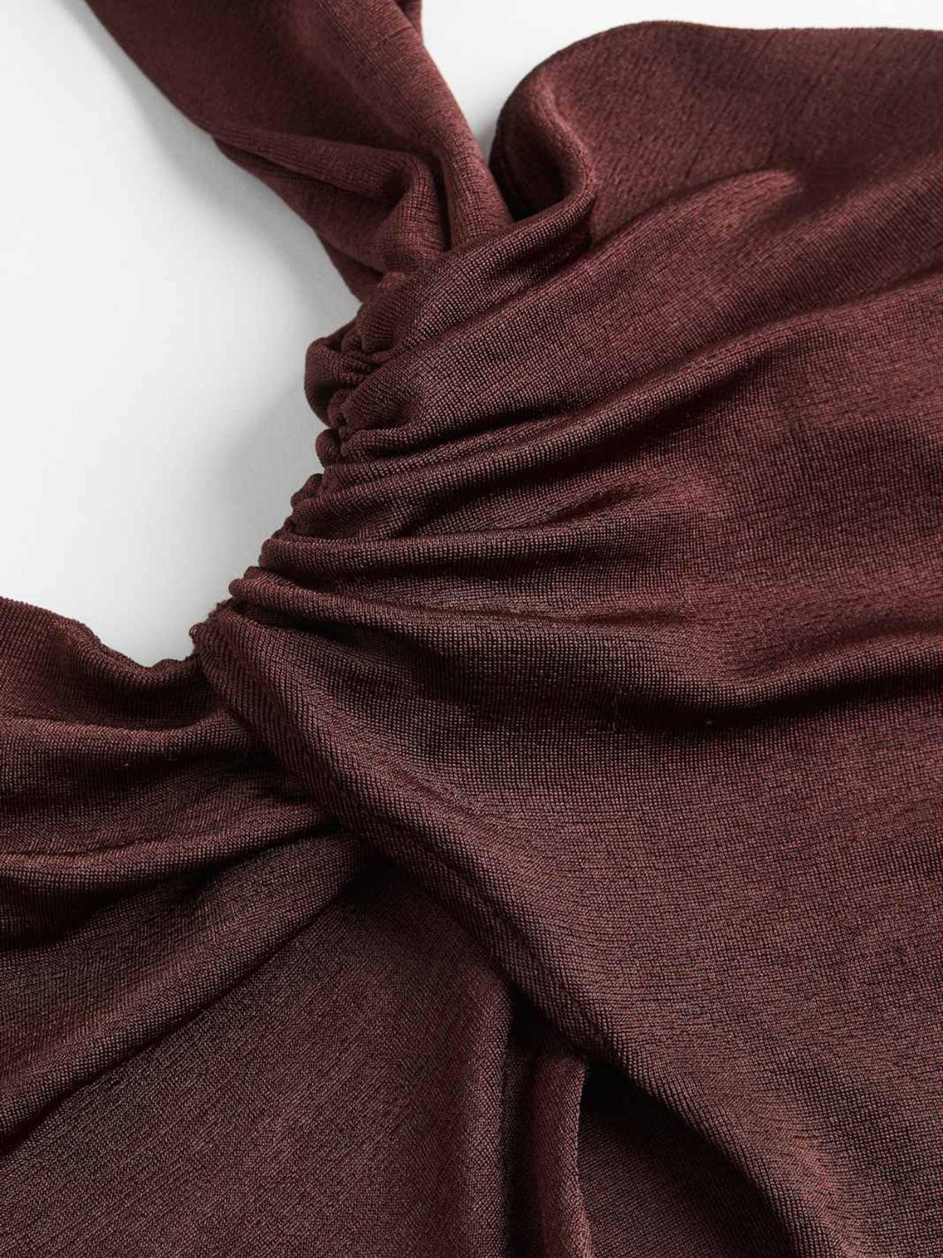 Платье миди H&M модель 1195768wer_Коричневый Фото