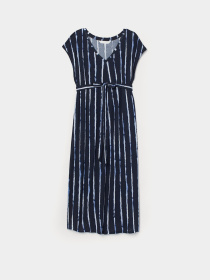 Платье миди H&M модель 8876752wer_Темно-синий Платье миди H&M модель 8876752wer_Темно-синий Фото