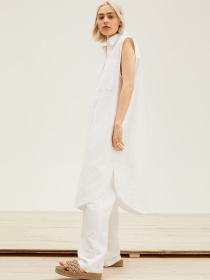 Платье миди H&M модель 9978503wer_Белый Платье миди H&M модель 9978503wer_Белый Фото