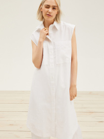 Платье миди H&M модель 9978503wer_Белый Платье миди H&M модель 9978503wer_Белый Фото