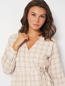 Платье миди H&M модель 10677965wer_Бежево-белый Фото