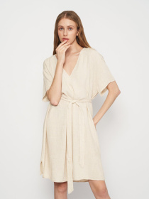 Сукня міні H&M модель 10602155wer_Светло-бежевый Фото