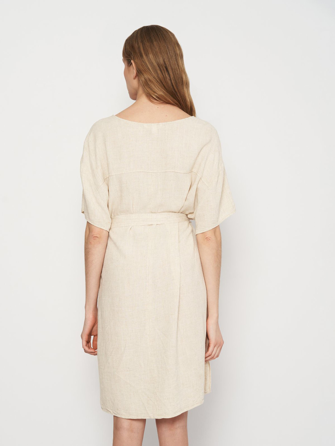 Платье мини H&M модель 10602155wer_Светло-бежевый Платье мини H&M модель 10602155wer_Светло-бежевый Фото